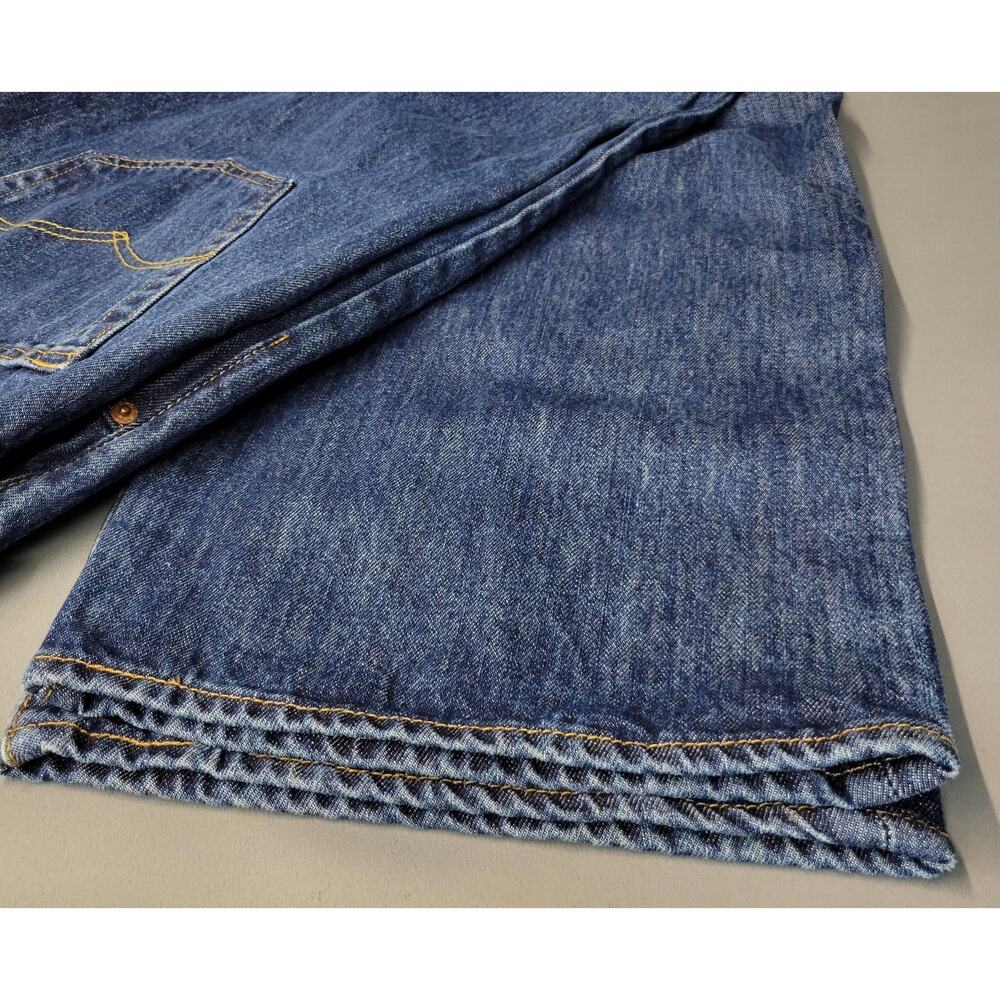Levis 501 Jeans Mens 48x34 Blue Denim Straight Leg Button Fly Original Classic - Picture 3 of 16